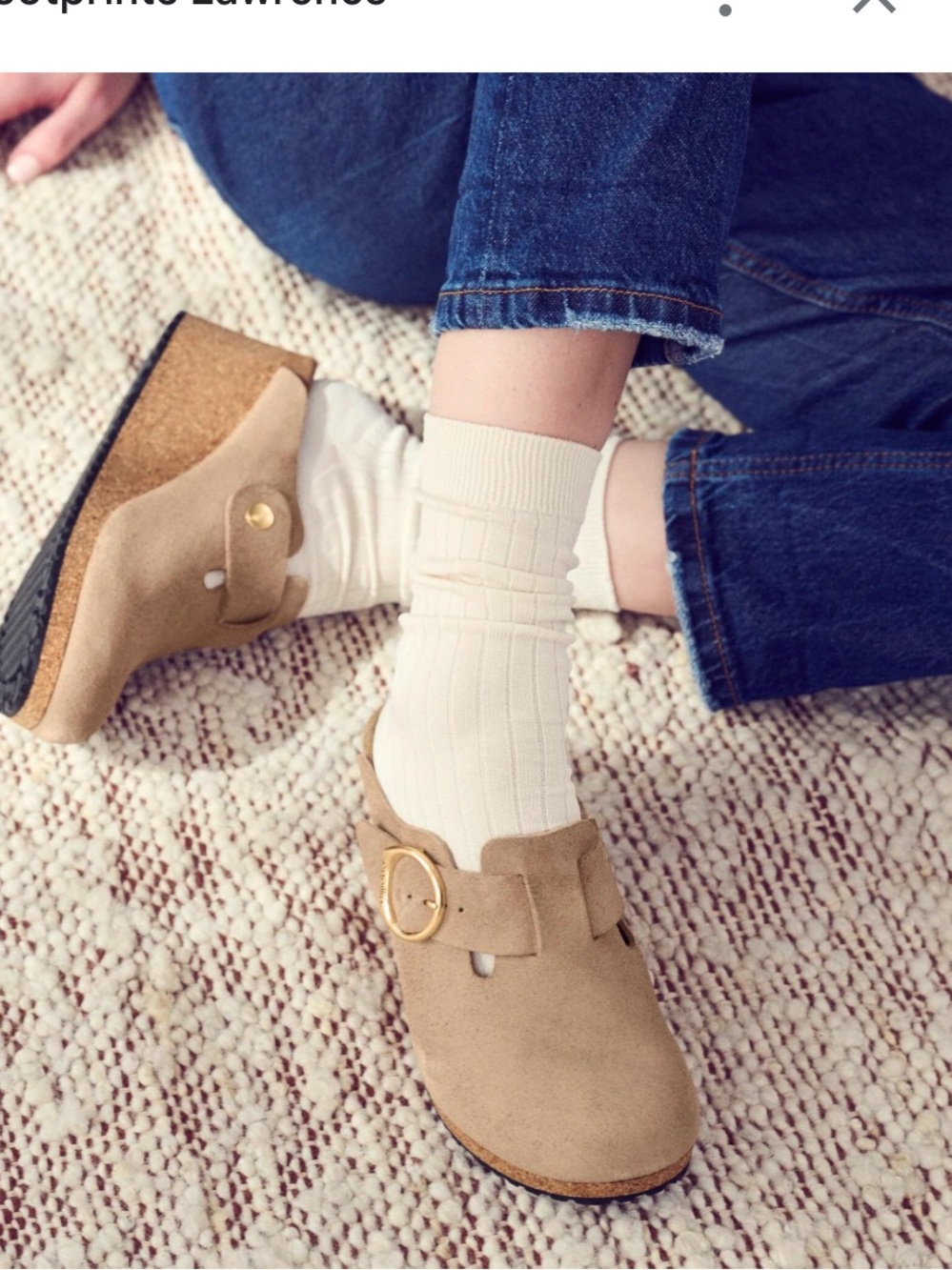 Birkenstock Papillio Fanny Suede Clog in Warm Sand Women’s Size 37
